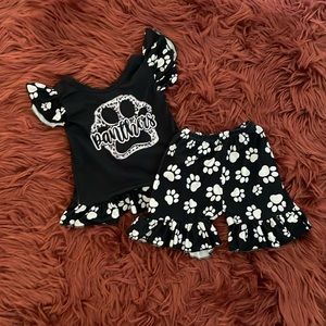 Baby Boutique panthers logo outfit 3-6 months